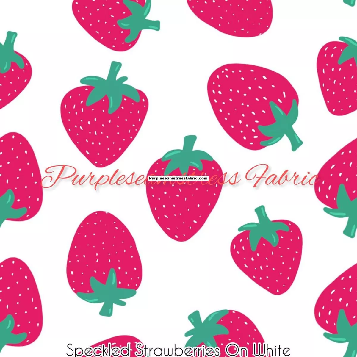 Speckled Strawberries On WhiteF…