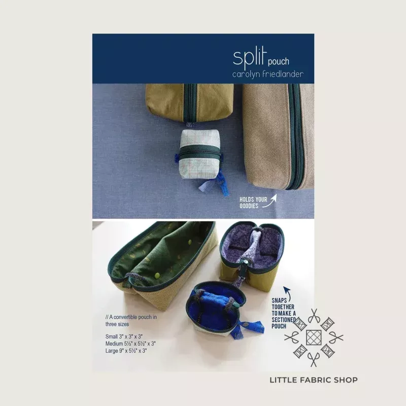 Split Pouch Bag Pattern | Carolyn Friedlander
