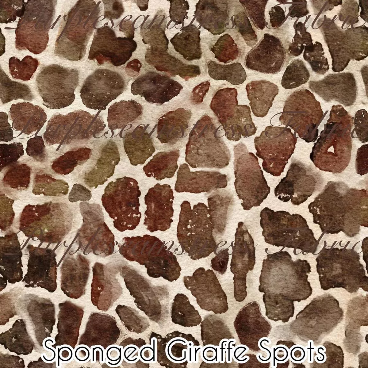 Sponged Giraffe SpotsFabric