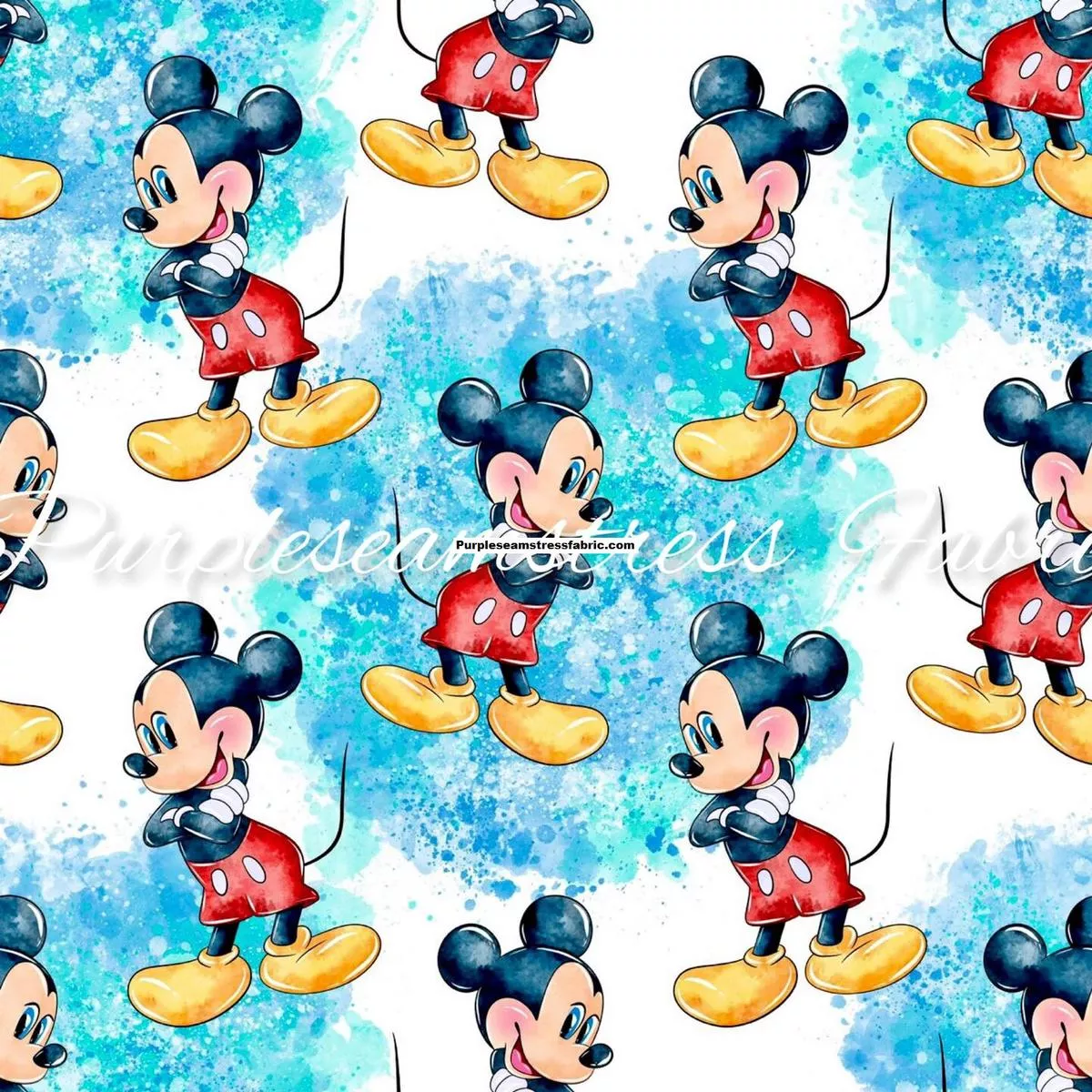 Sponged Sky MouseFabric