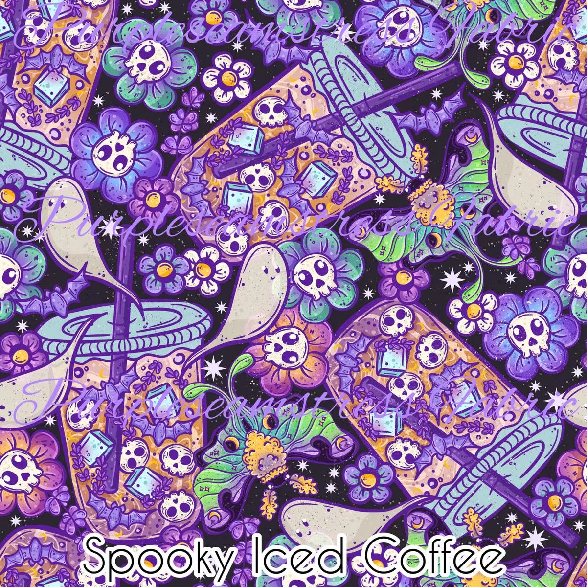 Spooky Iced CoffeeFabric