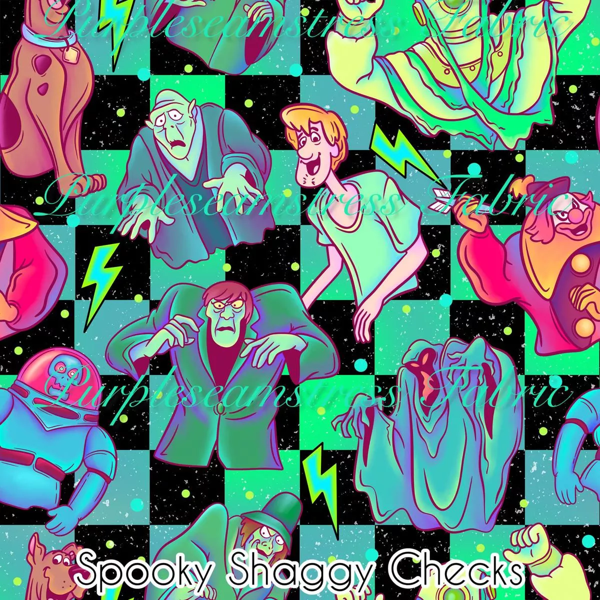 Spooky Shaggy ChecksFabric