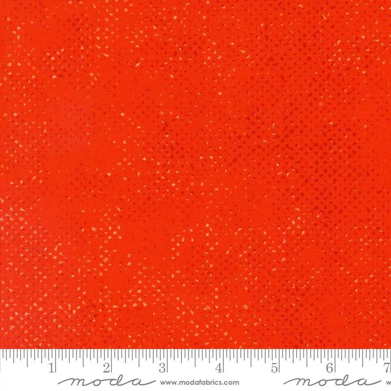 Spotted Dots Solid Mango Orange Zen Chic Moda Cotton Fabric MD-1660-66