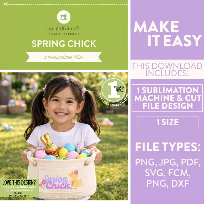 Spring Chick (Downloadable Sublimation & Cut File Design)