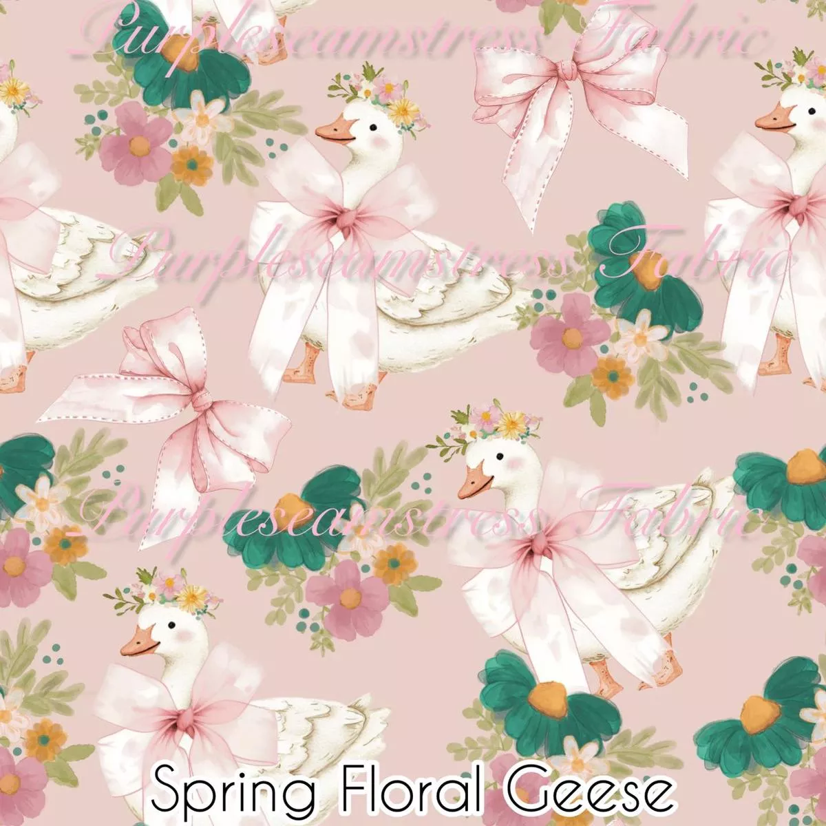 Spring Floral GeeseFabric