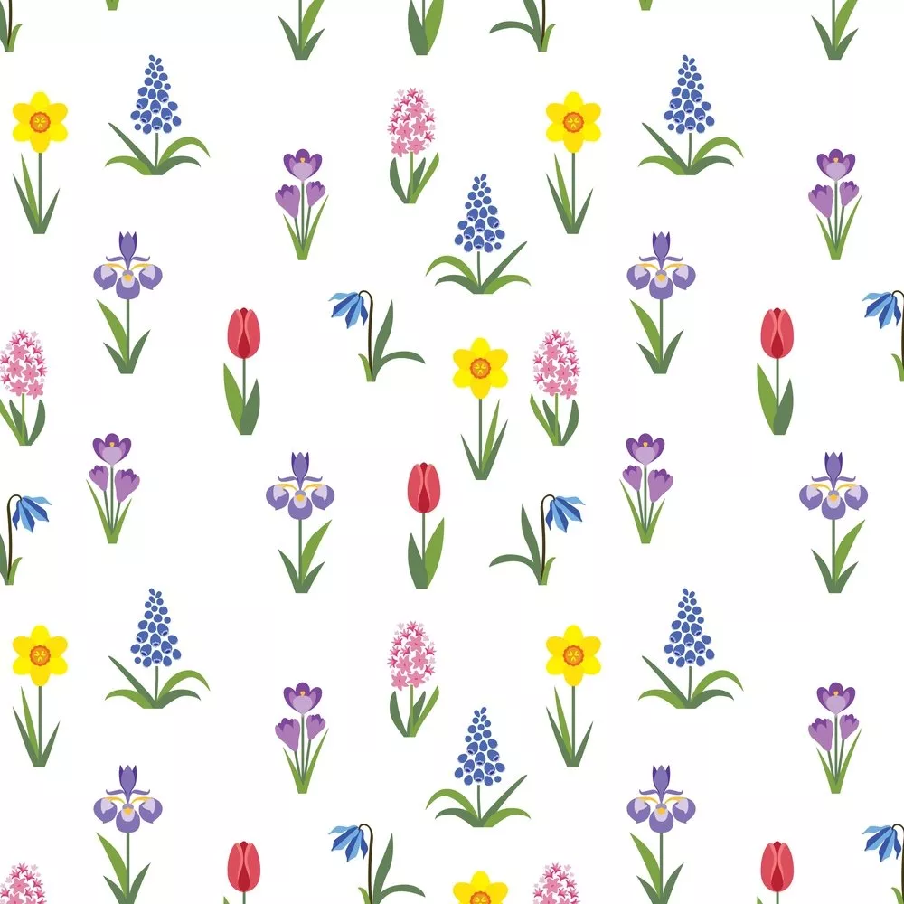 Spring Garden Flowers Fabric