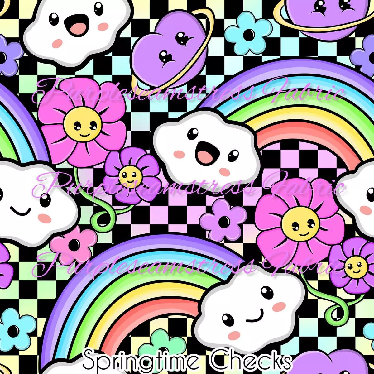 Springtime ChecksFabric