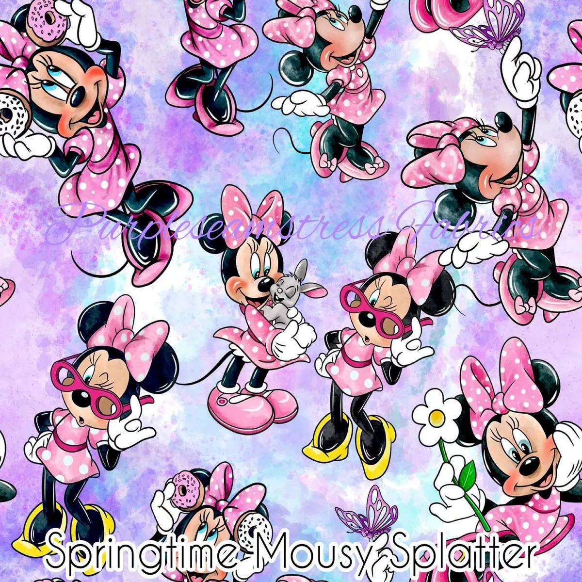 Springtime Mouse SplatterFabric