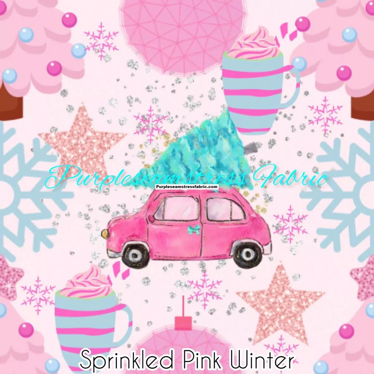 Sprinkled Pink WinterFabric