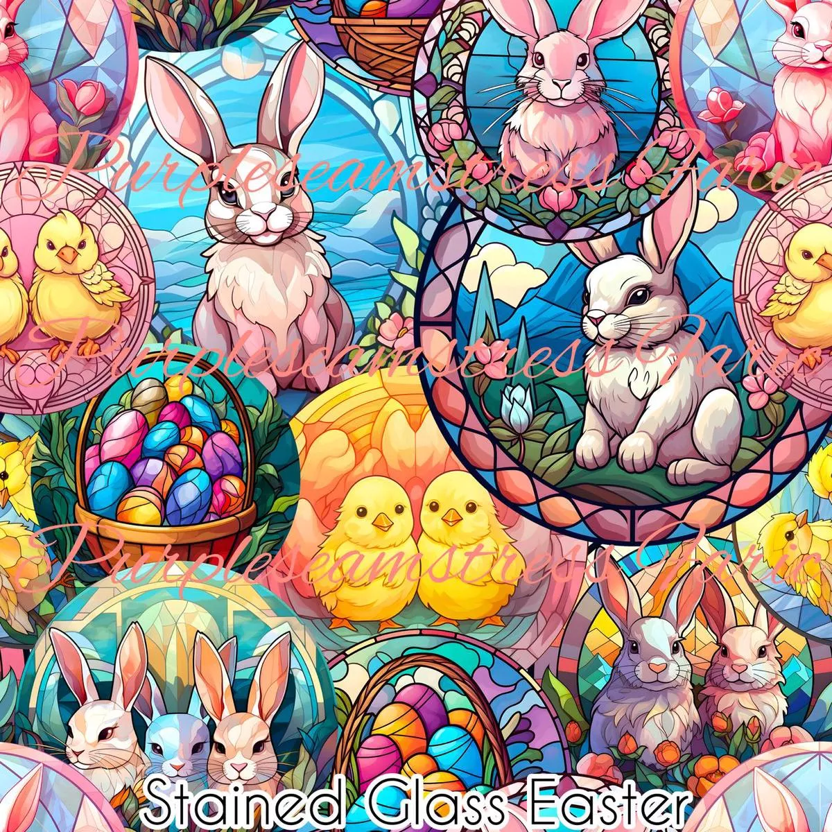Stained Glass EasterFabric