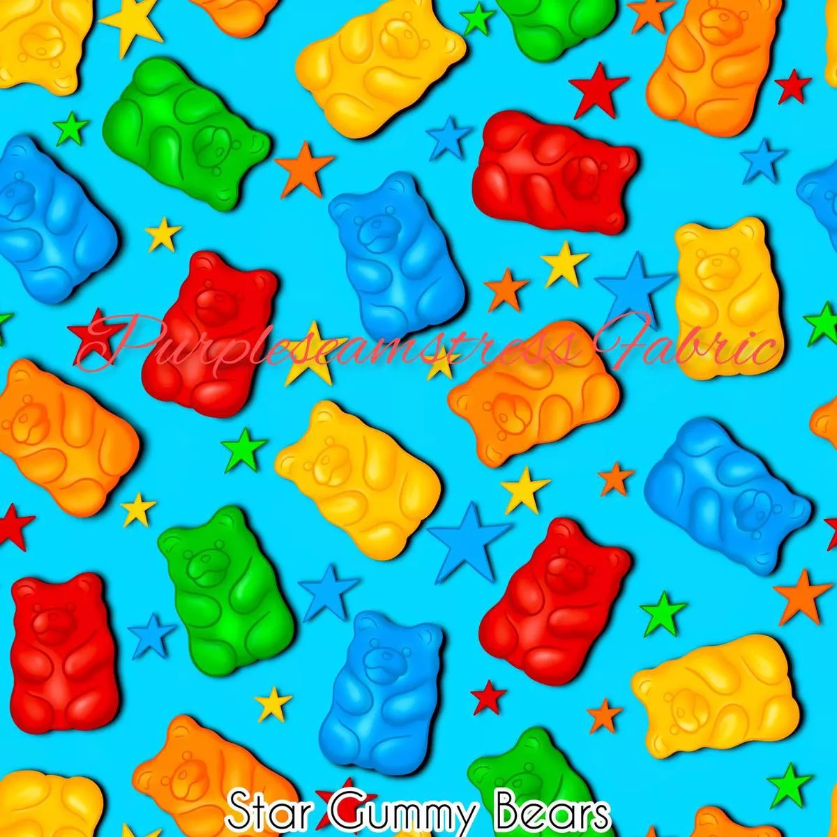 Star Gummy BearsFabric
