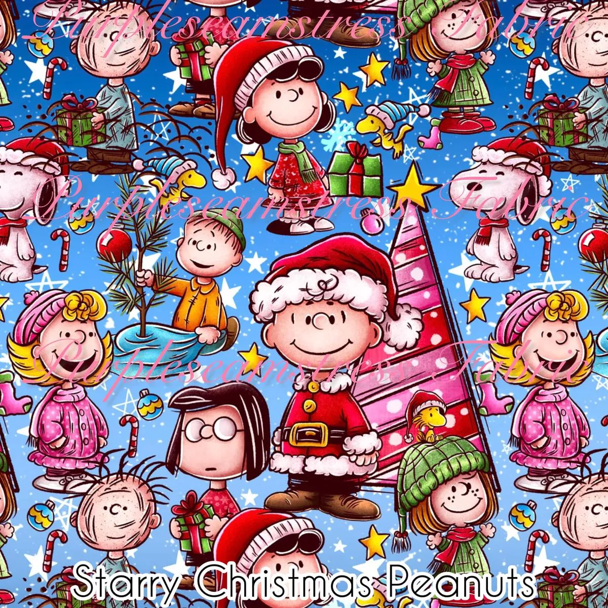 Starry Christmas PeanutsFabric
