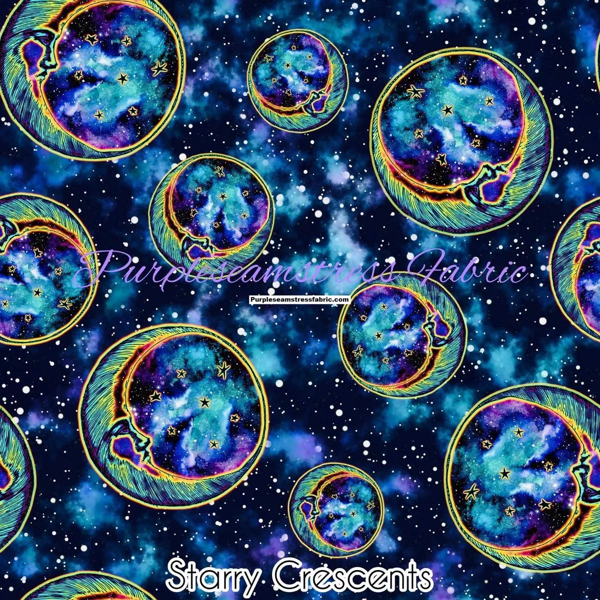 Starry CrescentsFabric