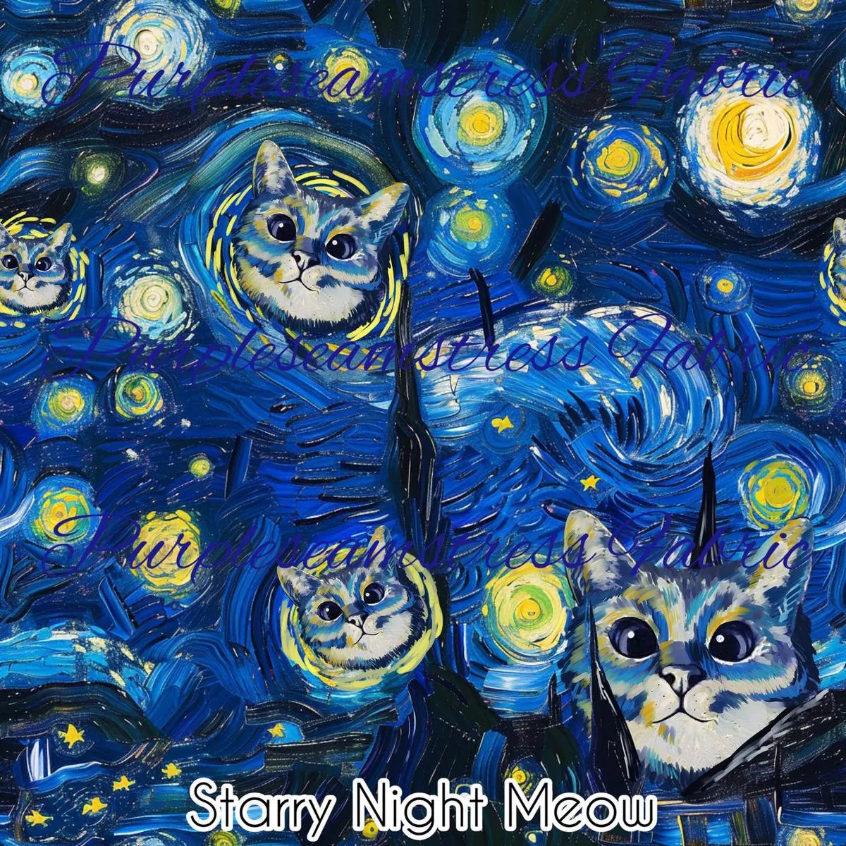 Starry Night MeowFabric