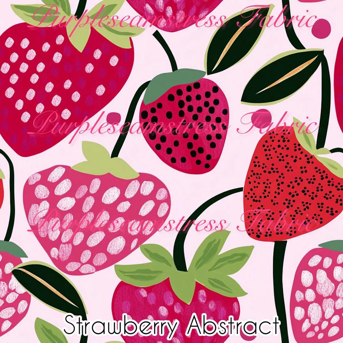 Strawberry AbstractFabric