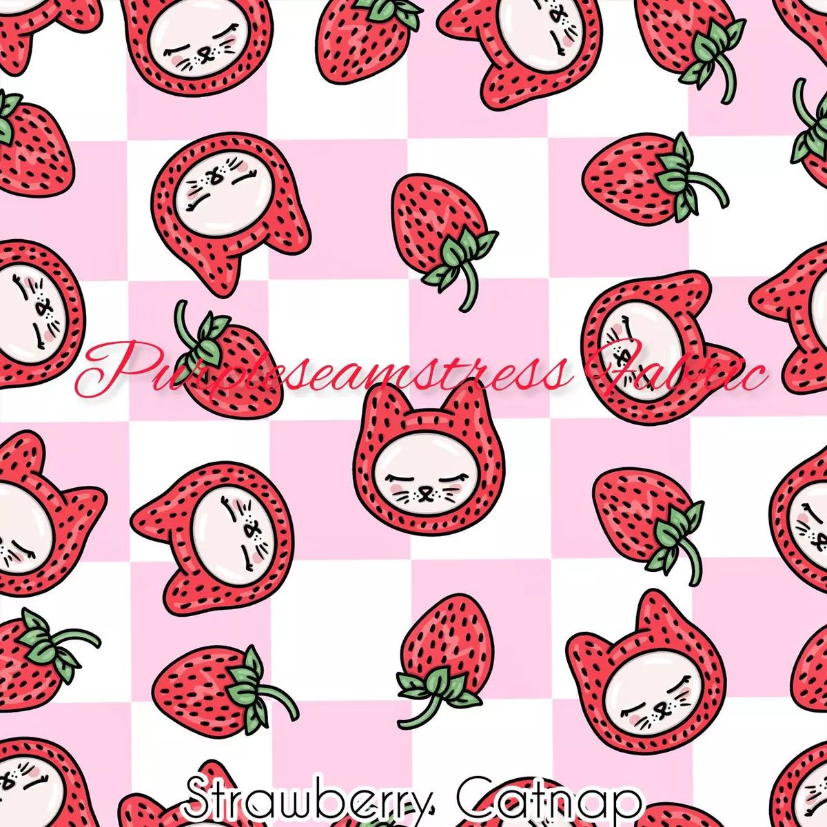 Strawberry CatnapFabric