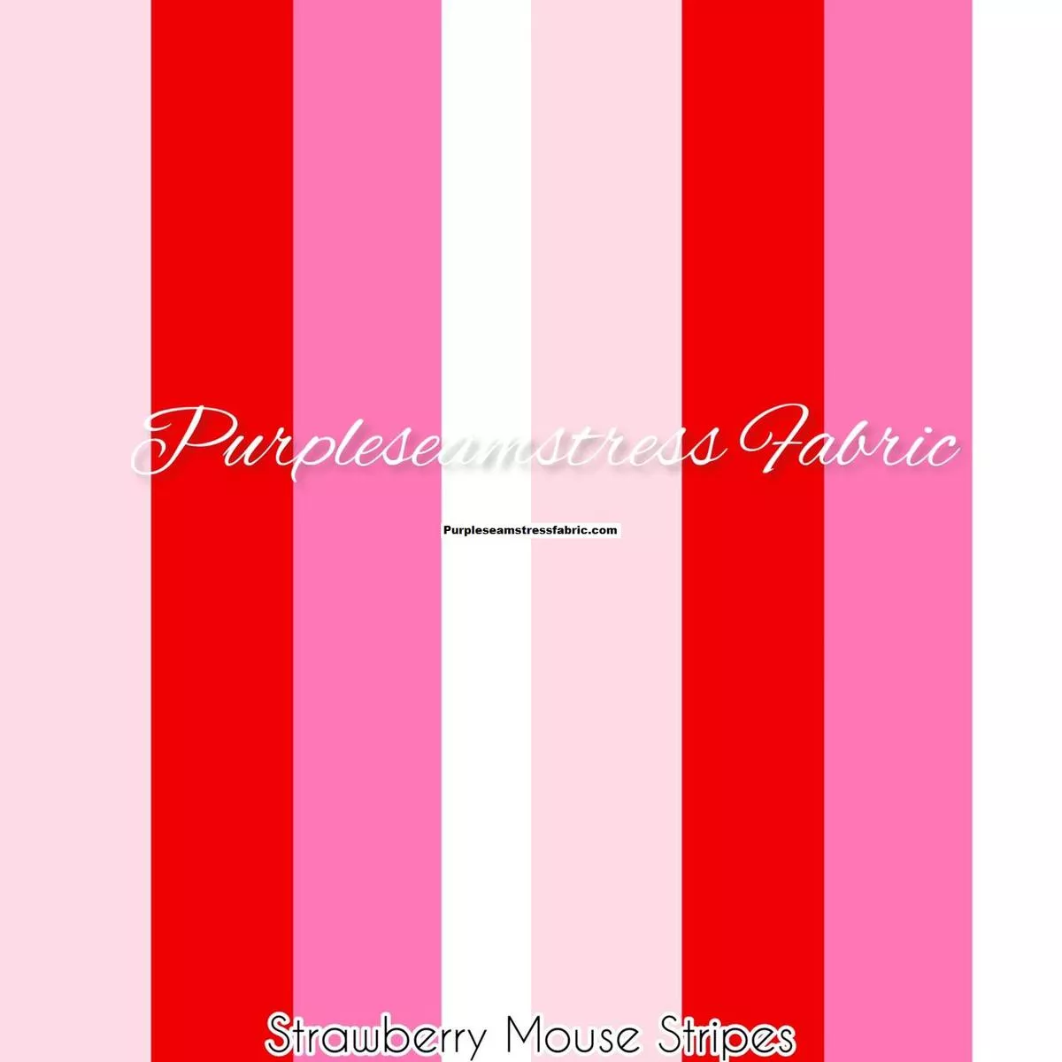 Strawberry Mouse StripesFabric