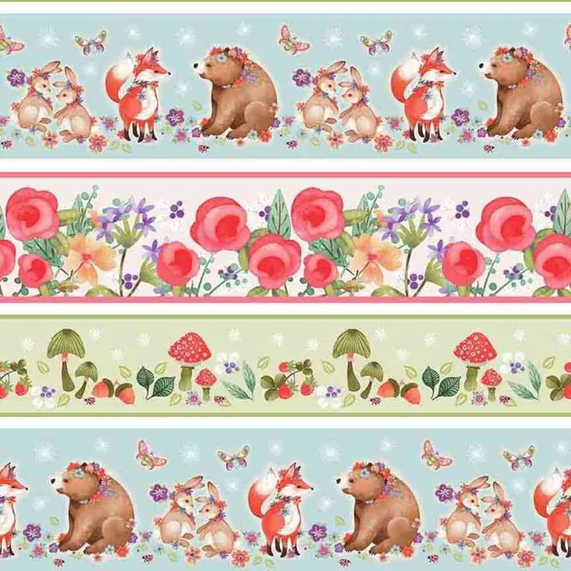 Studio E Fabrics – In The Thicket by Nancy Archer – Border Stripe – Multi – Yardage
