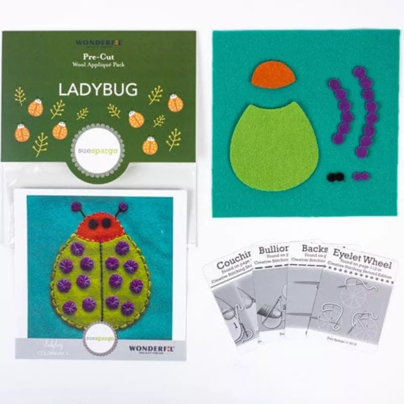 Sue Spargo Pre-Cut Wool Pack, Lady Bug 4