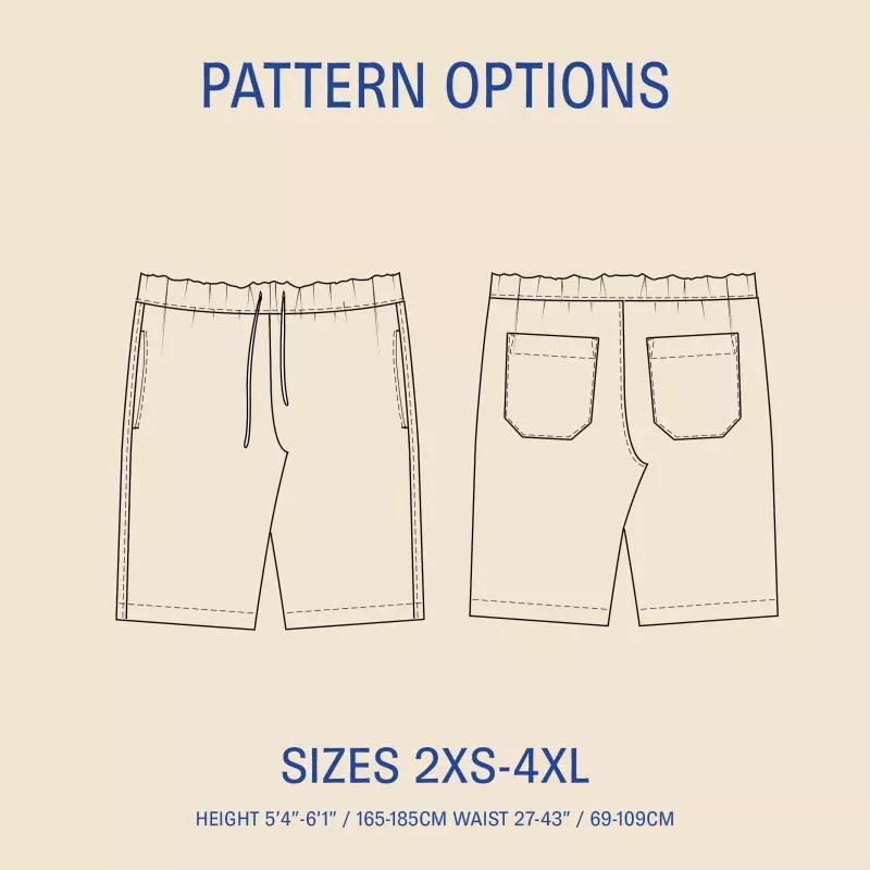Summer Shorts sewing pattern|PDF&Printed