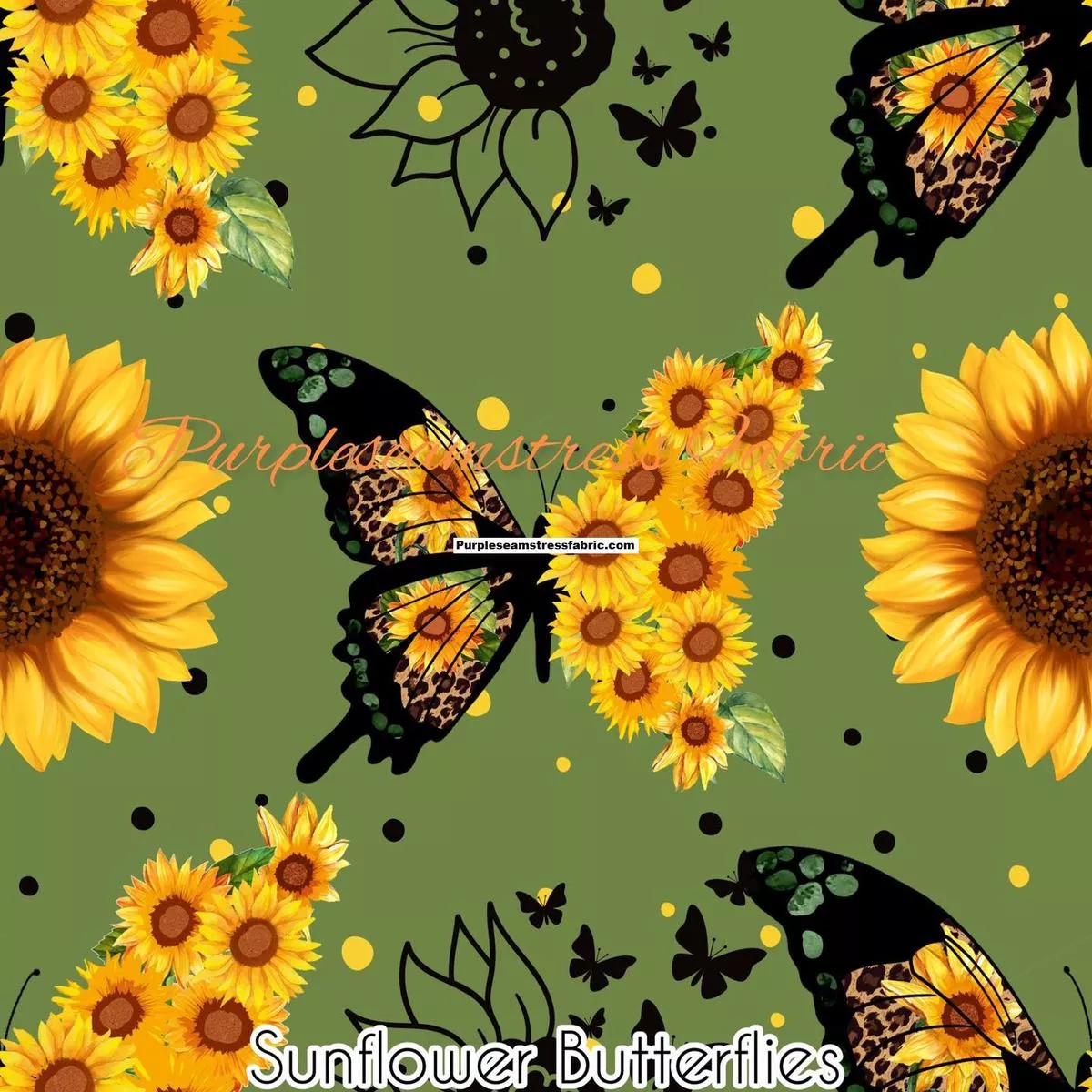 Sunflower ButterfliesFabric
