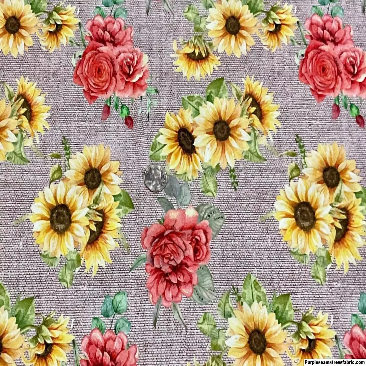 Sunflowers N RosesFabric