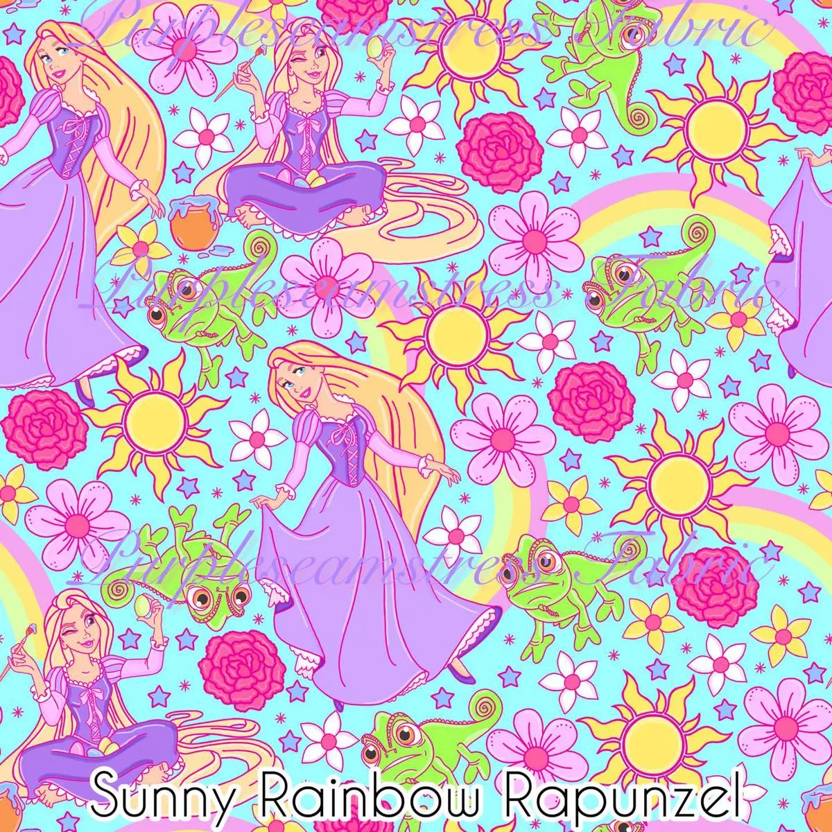 Sunny Rainbow RapunzelFabric
