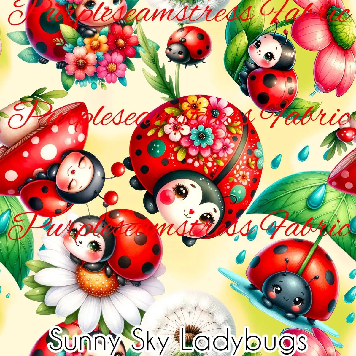 Sunny Sky LadybugsFabric
