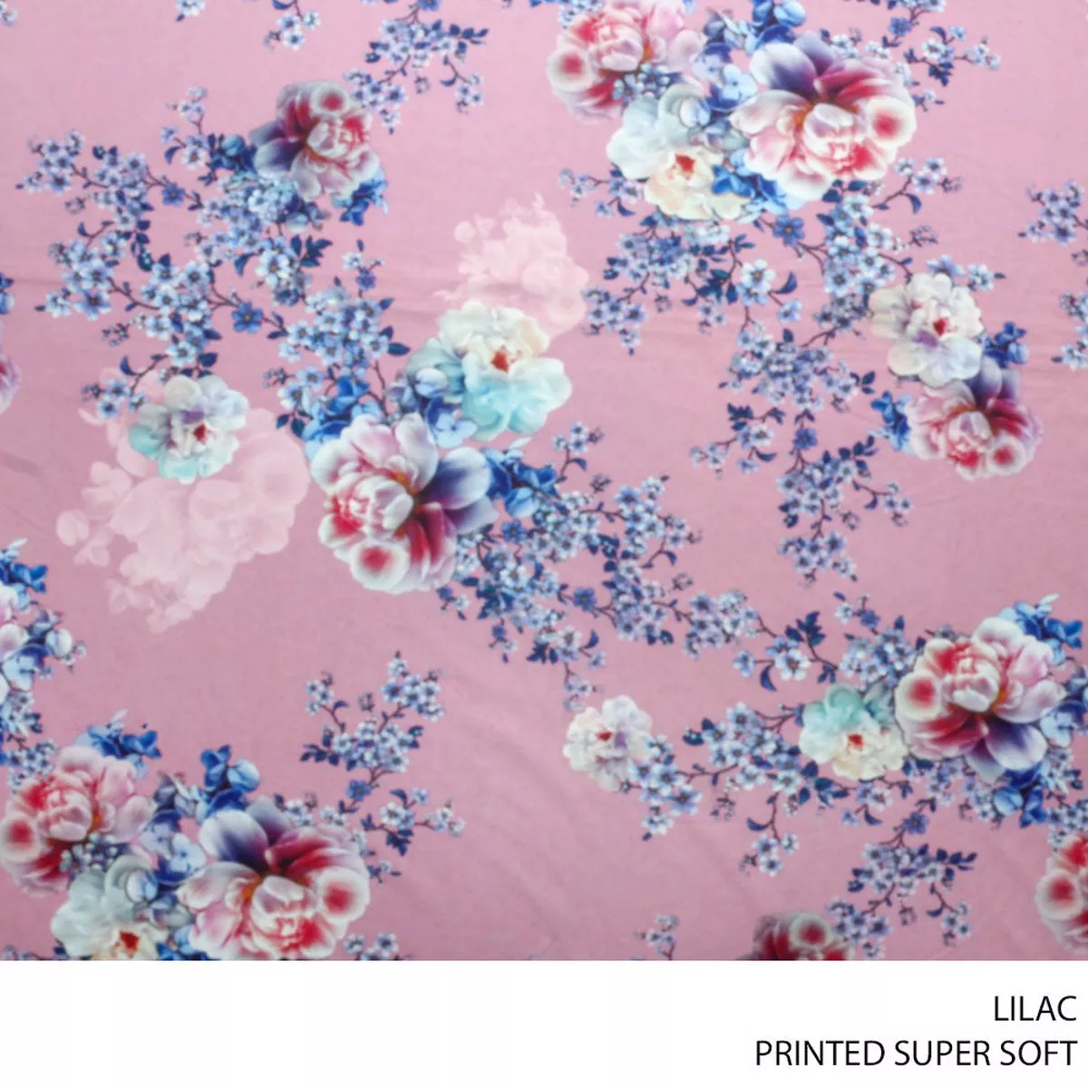 SUPER SOFT PRINTED FABRIC LILAC