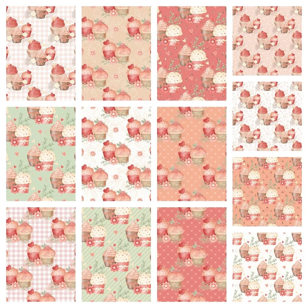 Sweet Cupcake Fabric Collection – 1 Yard Bundle