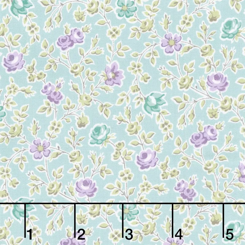 Sweet Things – Climbing Rose Teal Yardage