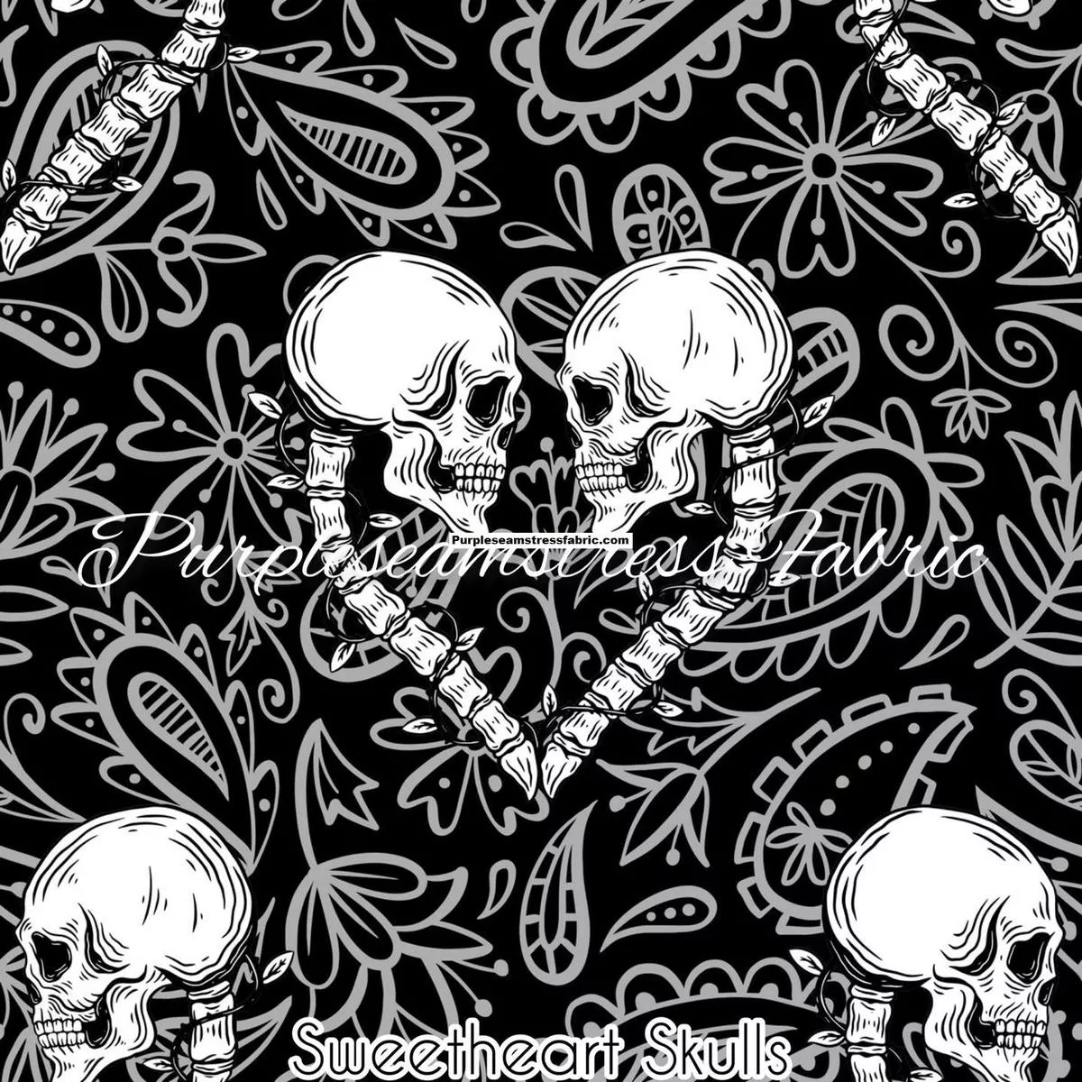 Sweetheart SkullsFabric