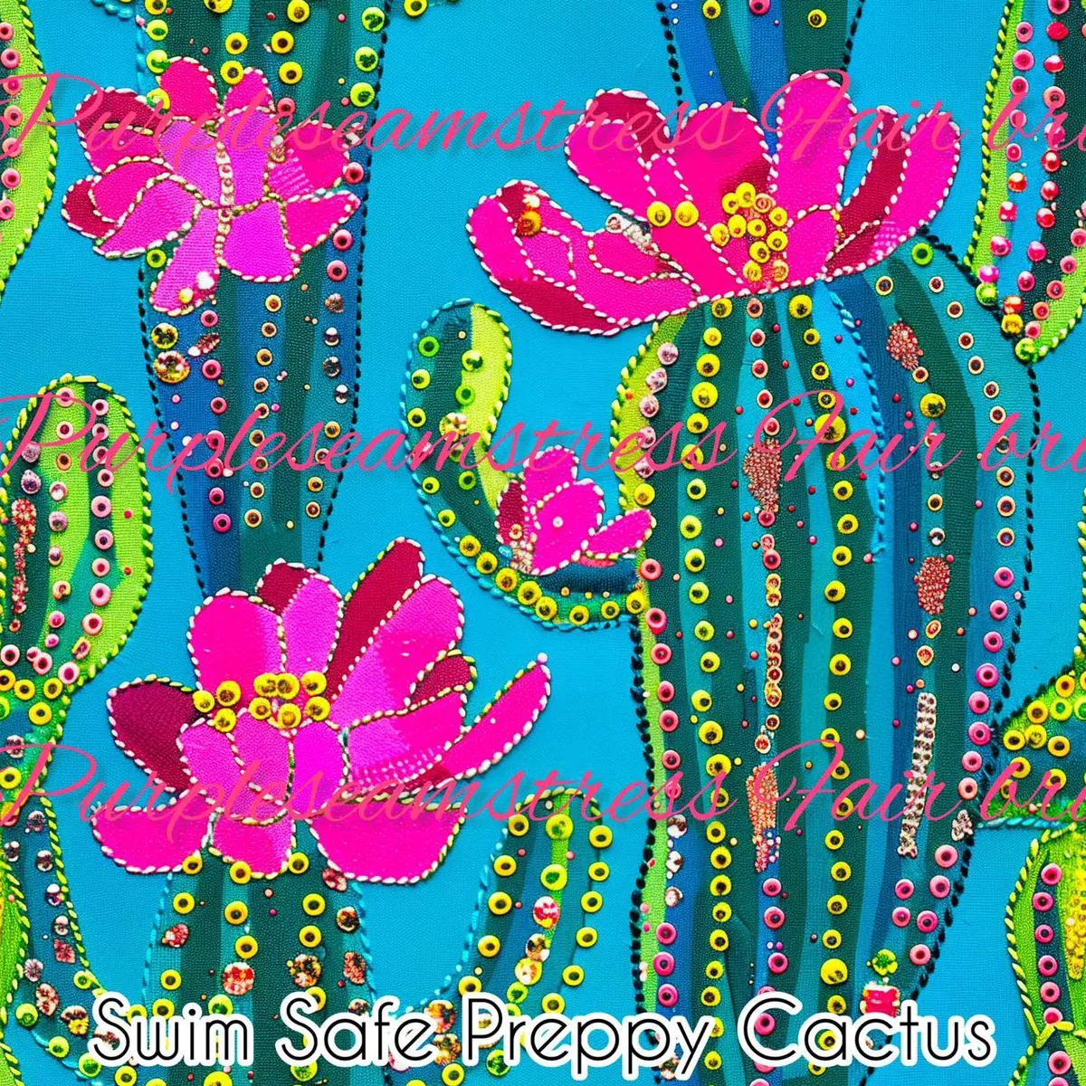 Swim Safe Preppy CactusFabric