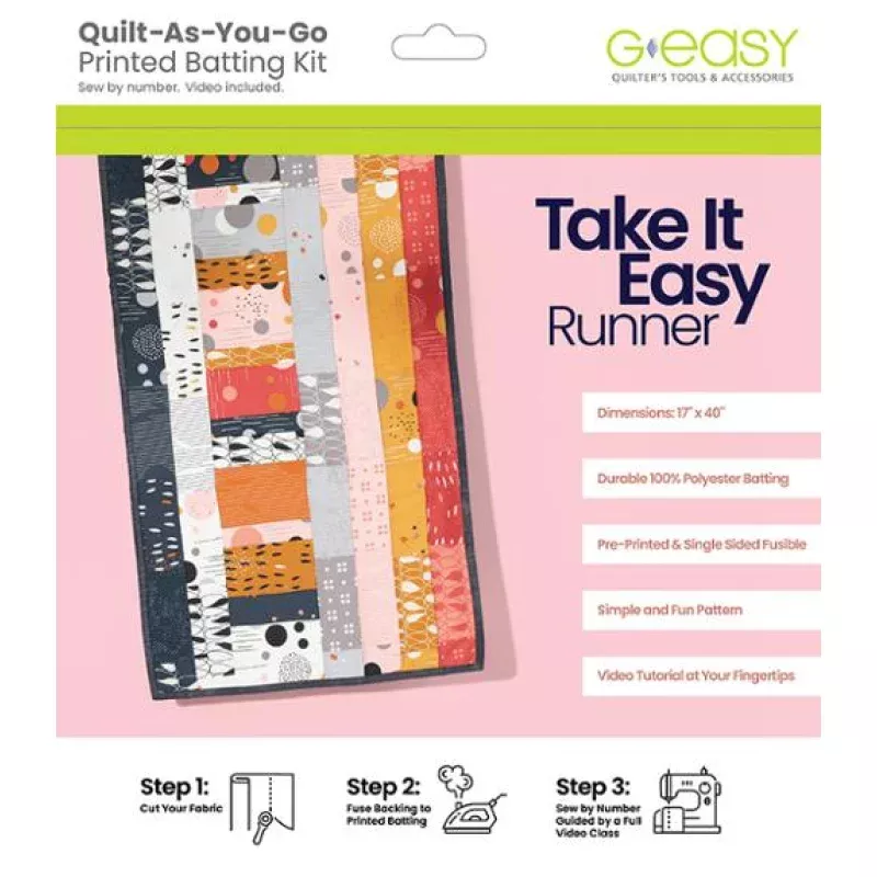 Take It Easy Runner Printed Batting ge-610