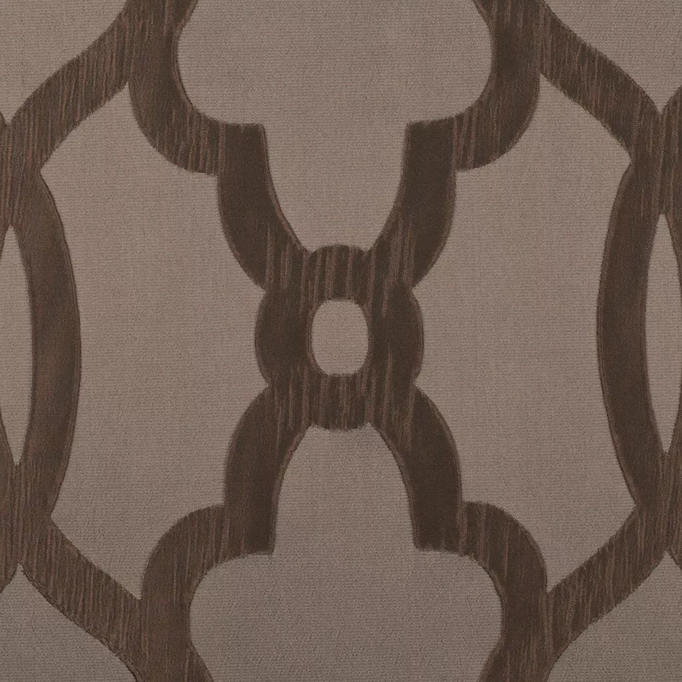 Taupe Geometric Brocade