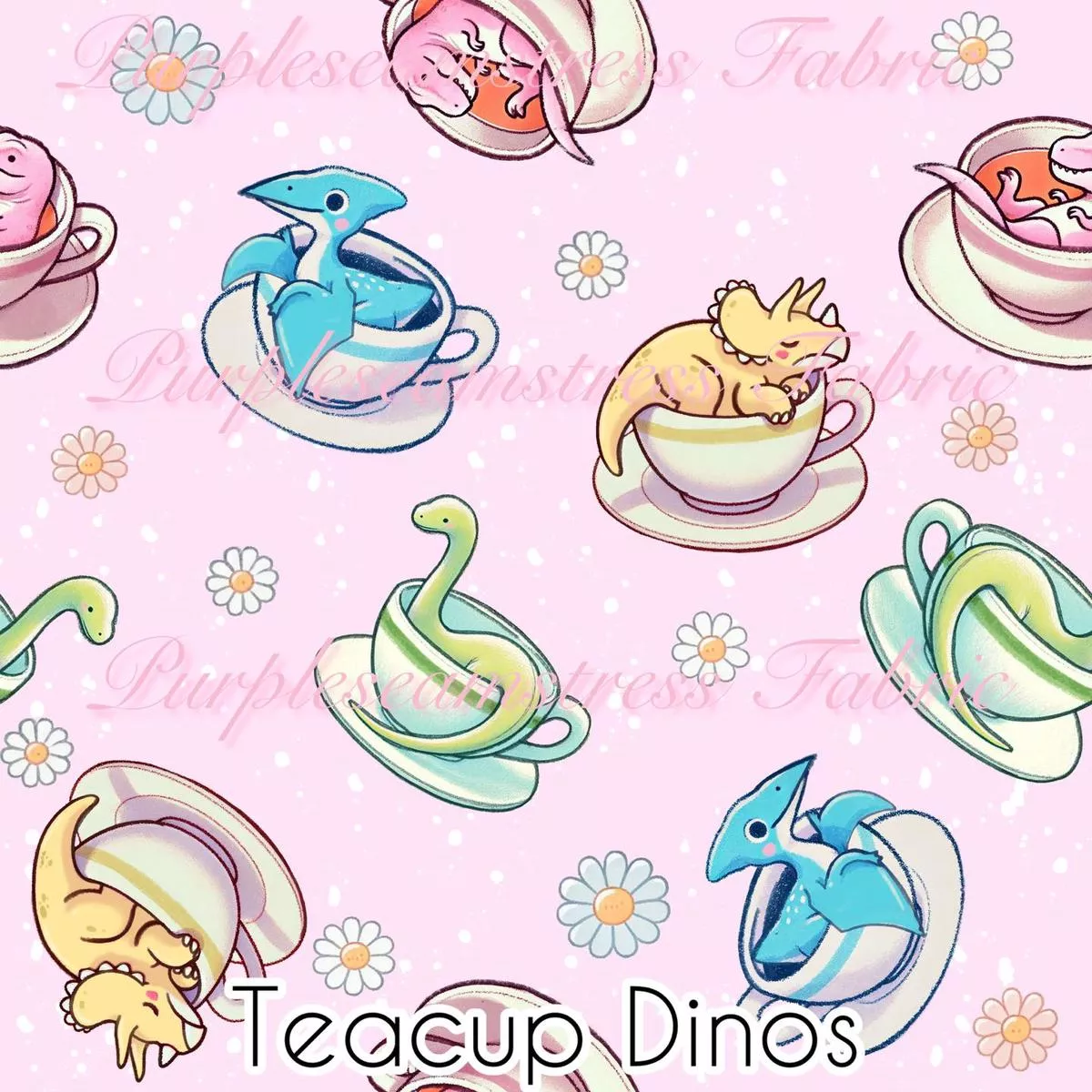 Teacup DinosFabric