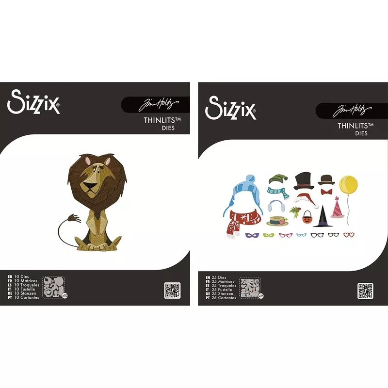 Tim Holtz Sizzix Mini Harrison and Accessories Colorize Thinlits Die Bundle