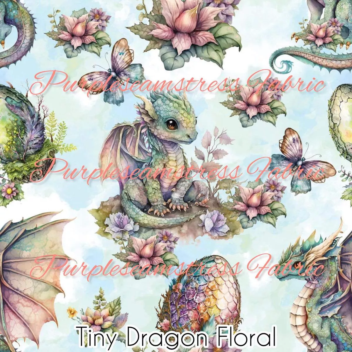 Tiny Dragon FloralFabric