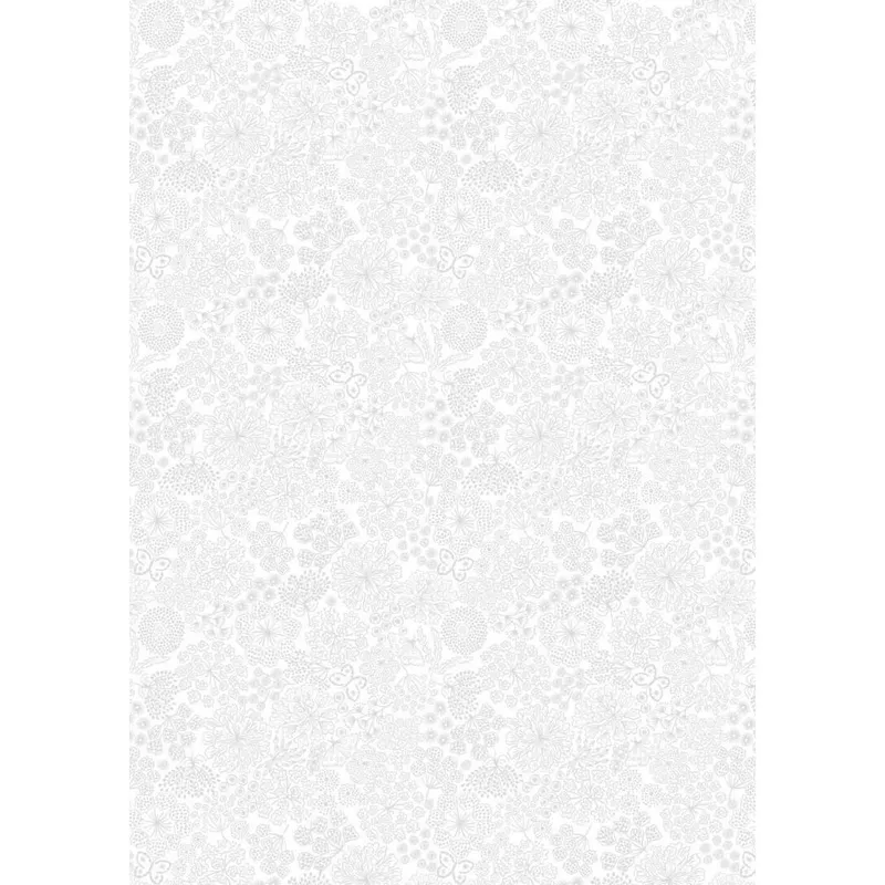 Tiny Tonals TT36A Butterfly floral white on white (Preorder/Prepay: Read description for full details)