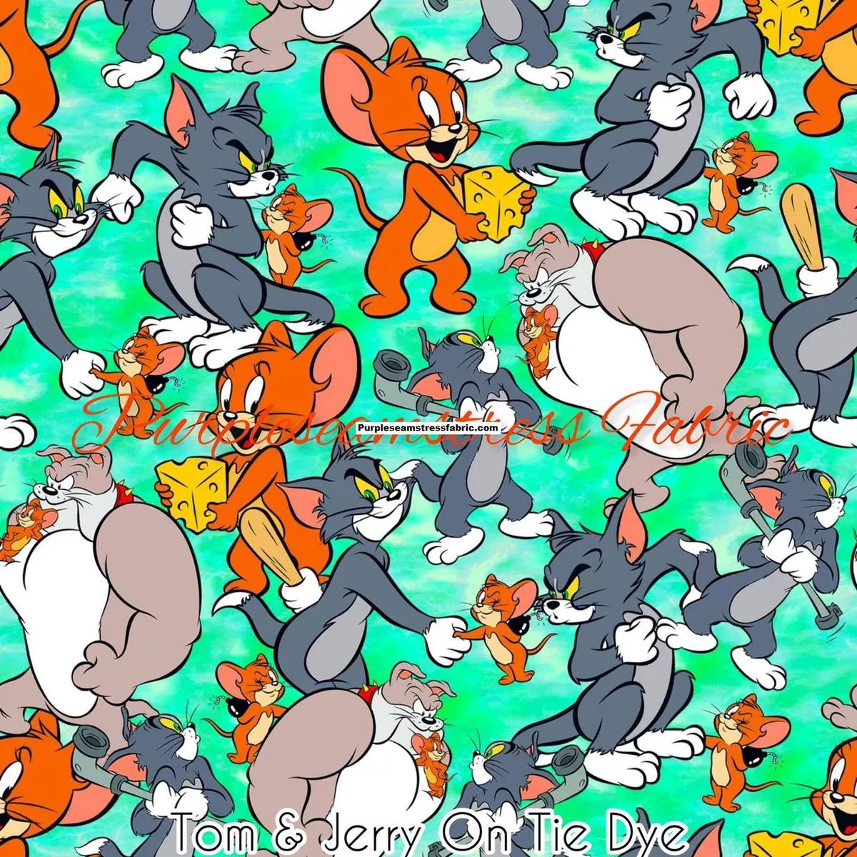 Tom & Jerry on Tye DyeFabr…