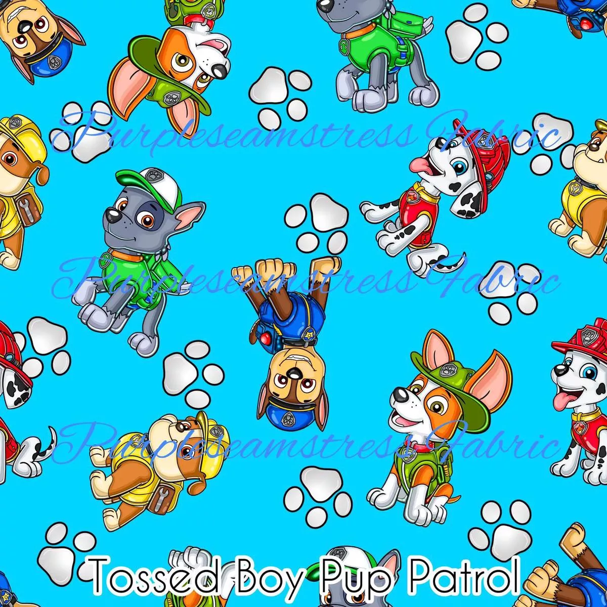 Tossed Boy Pup PatrolFabric