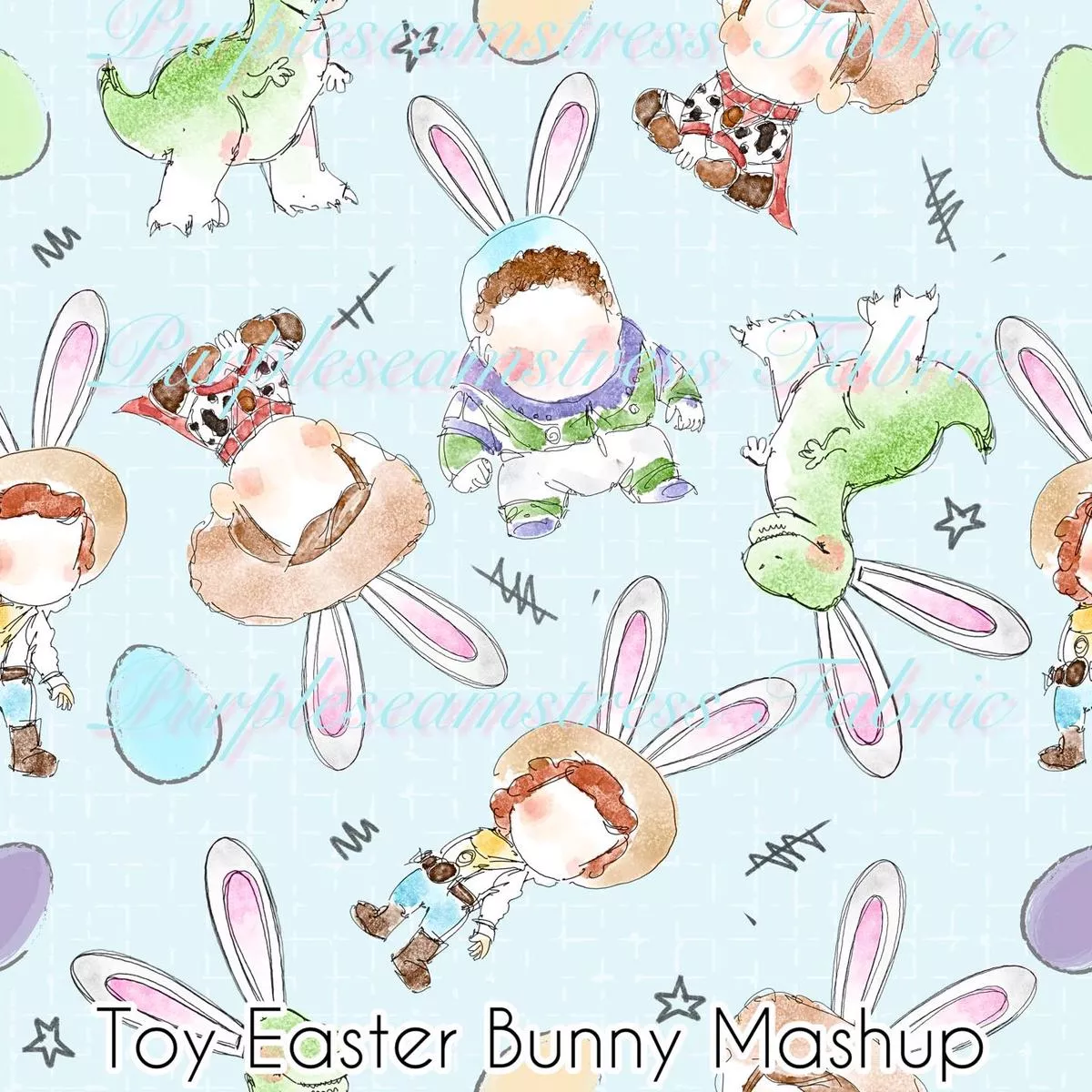 Toy Easter Bunny MashupFabric