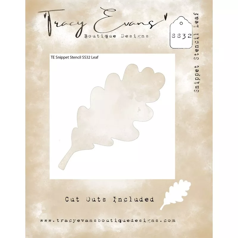 Tracy Evans Boutique Designs Leaf Snippet Stencil ss32