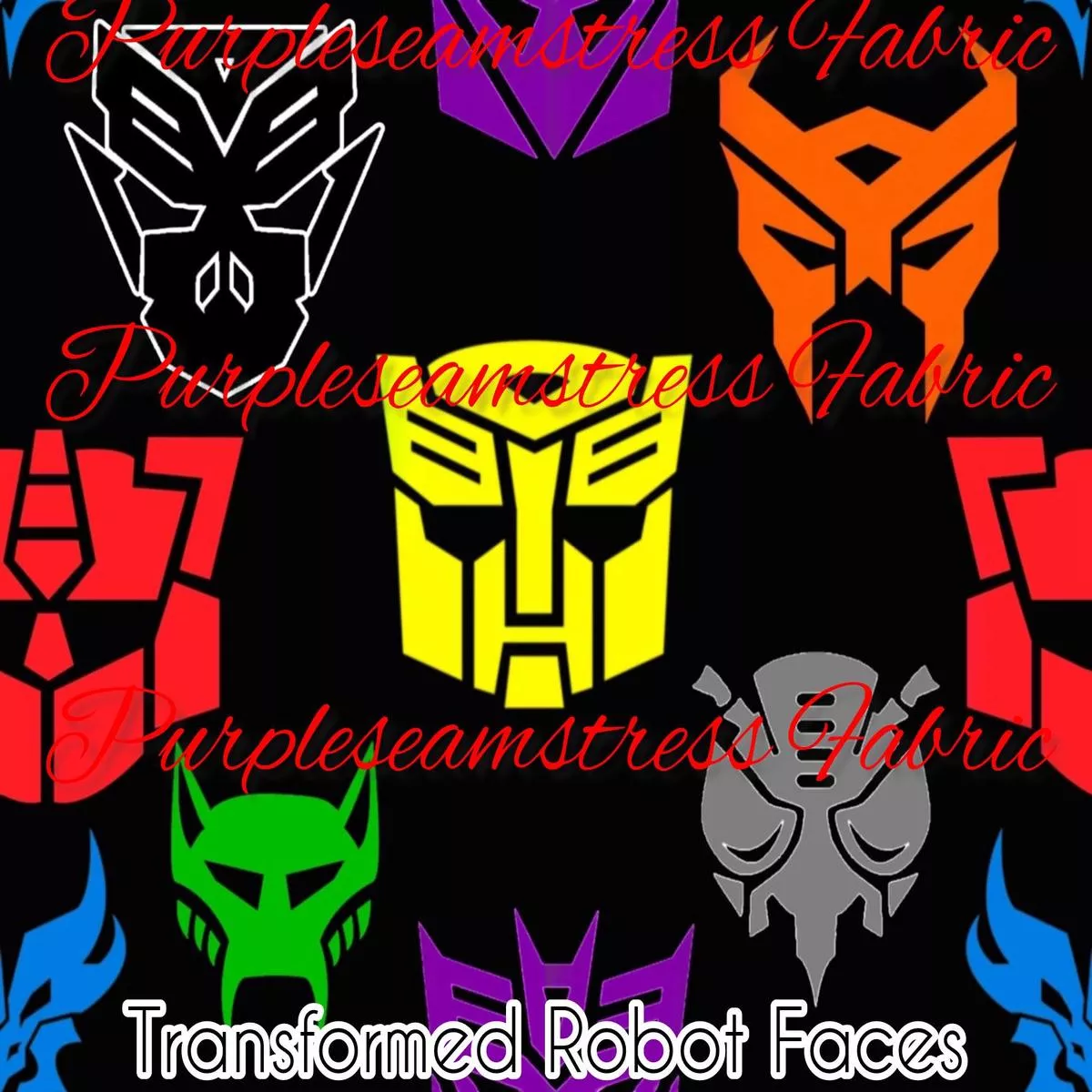 Transformer Robot FacesFabric