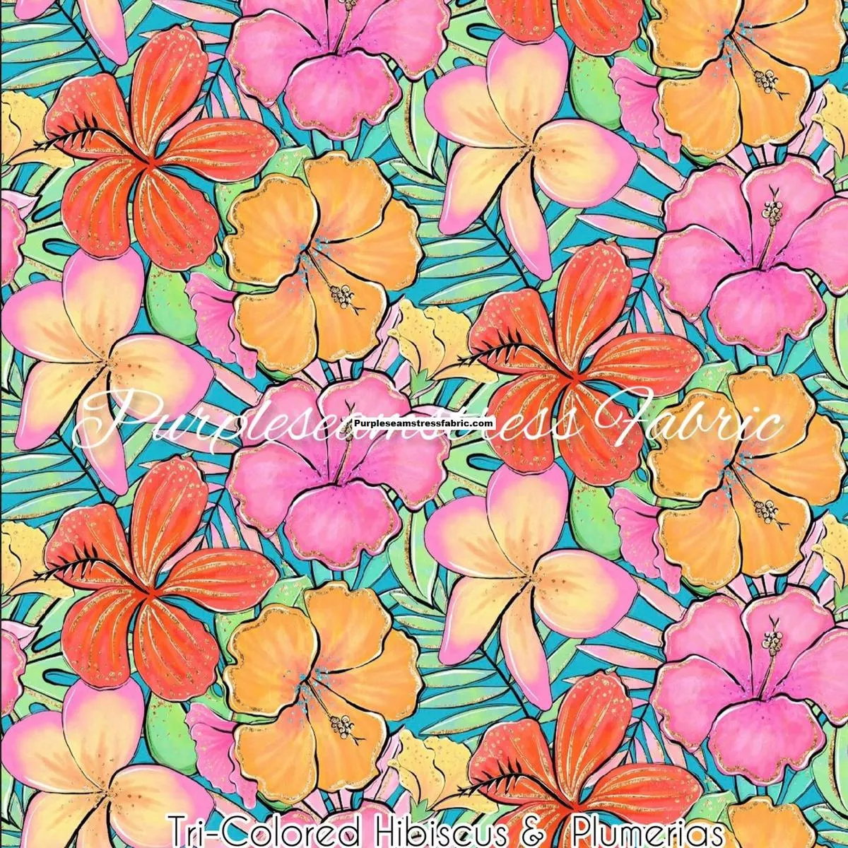 Tri-Colored Hibiscus & Plumerias &#…