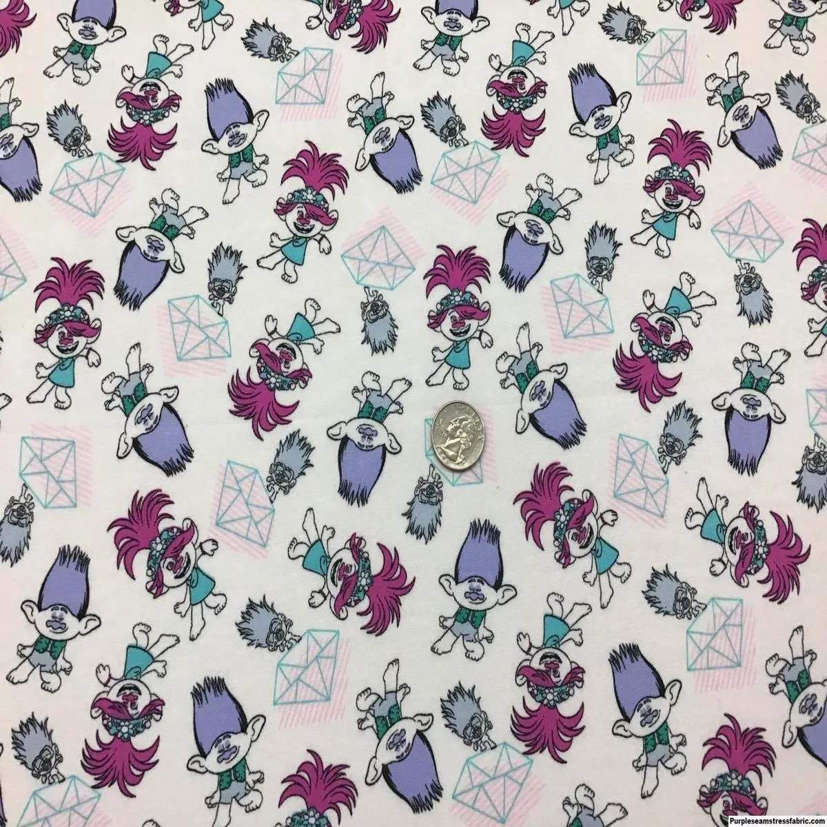 Trolls Double brushed poly spandexFabric