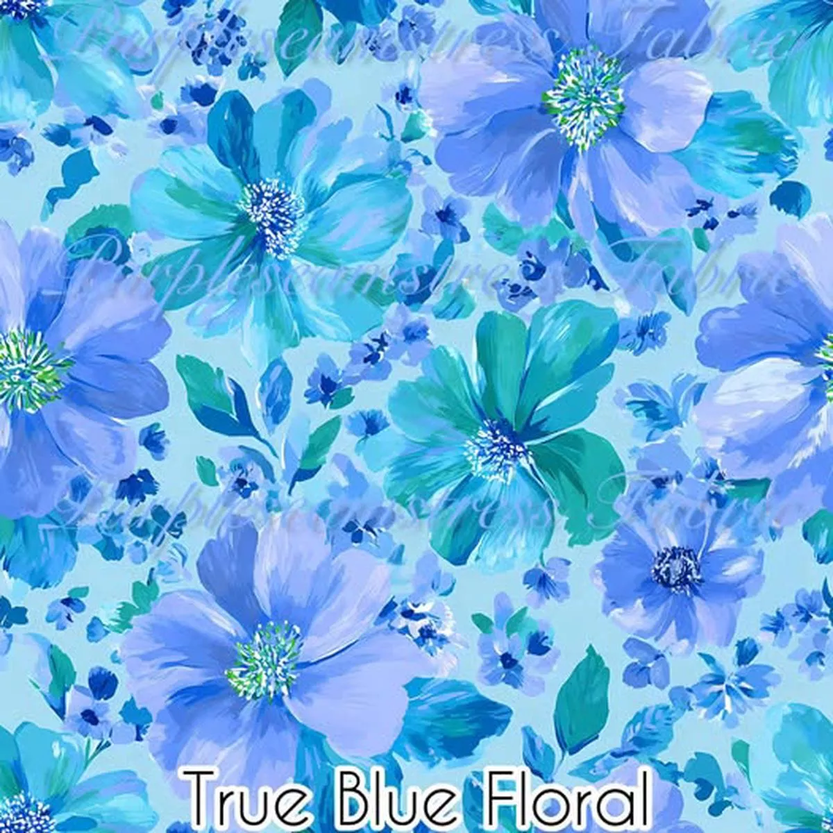True Blue FloralFabric