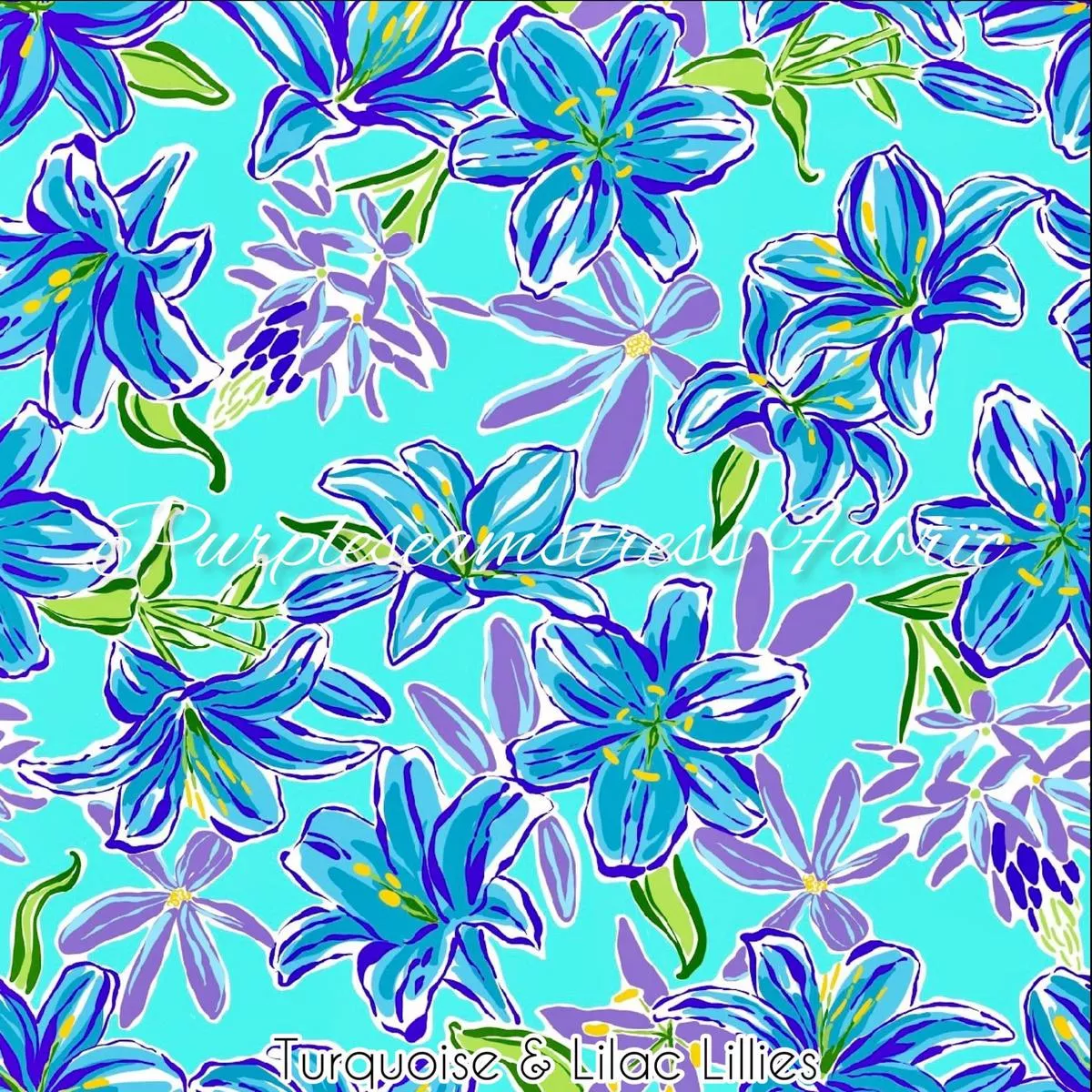 Turquoise & Lilac LiliesFa…