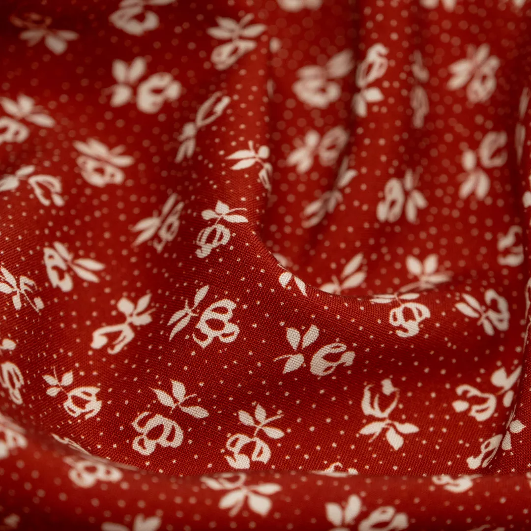 Twilight Rose Printed Viscose Challis – Madder