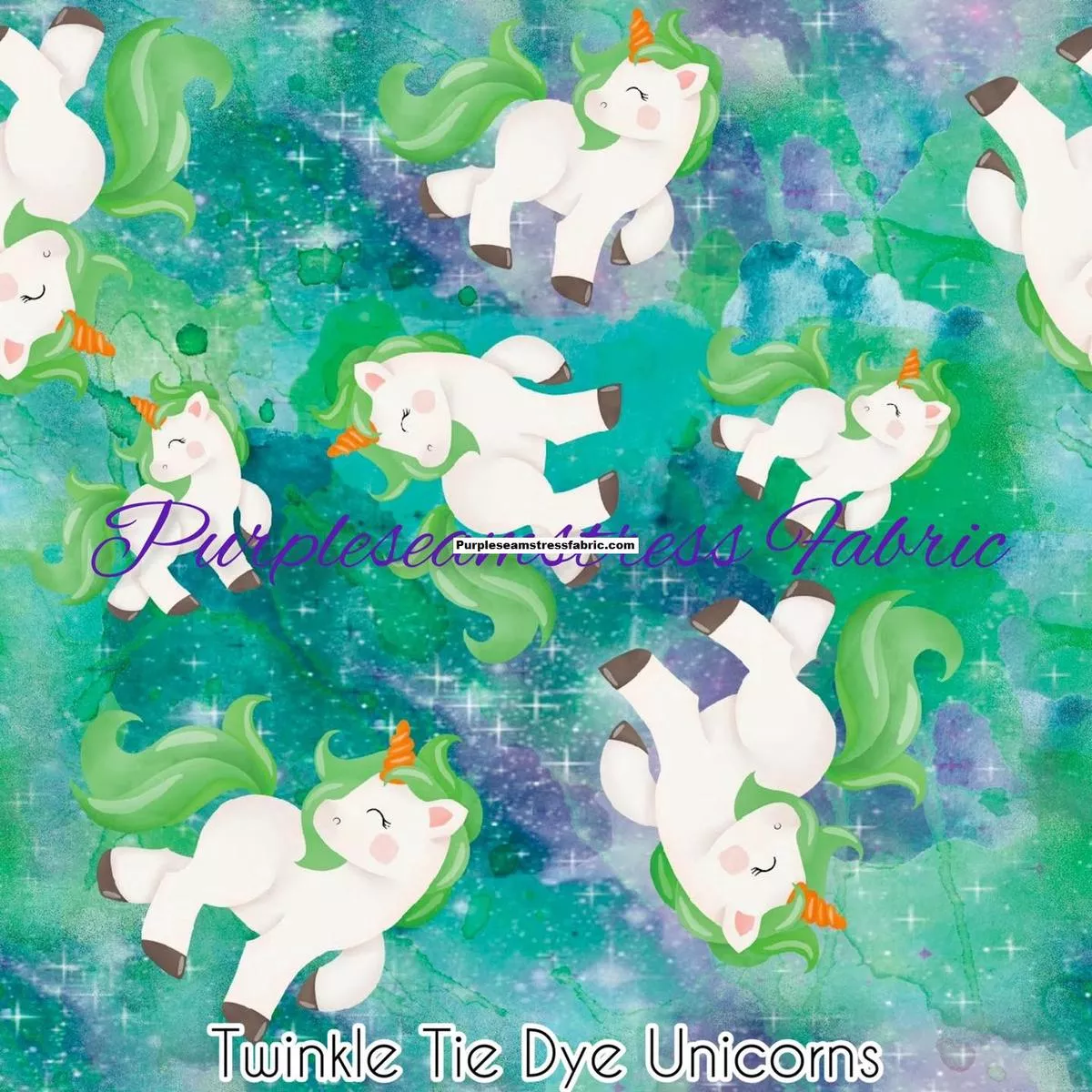 Twinkle Tie-Dye UnicornsFabric